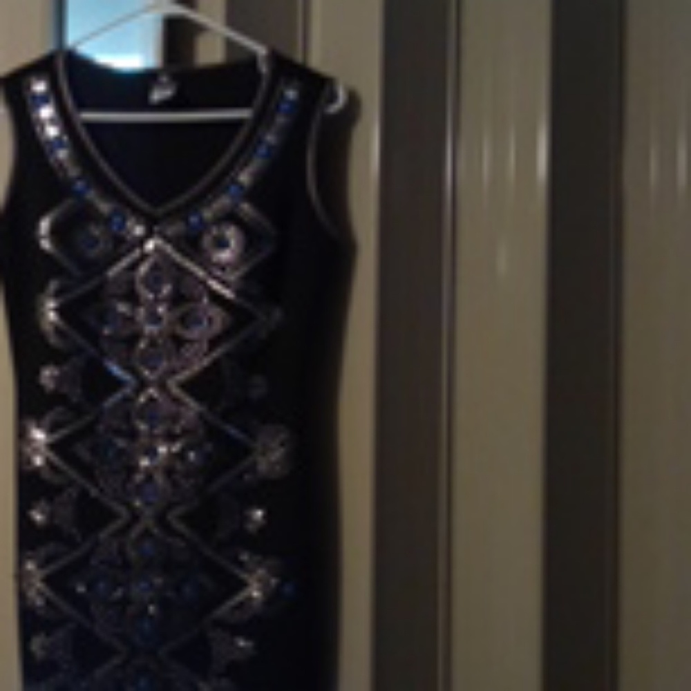 A sparkly v-neck dress